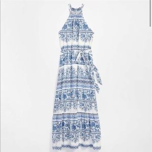 Loft Garden Halter Maxi Dress xs